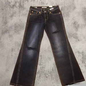 Levi's Noughties Retro 2000 Jeans in Distressed Blackish, Size 27